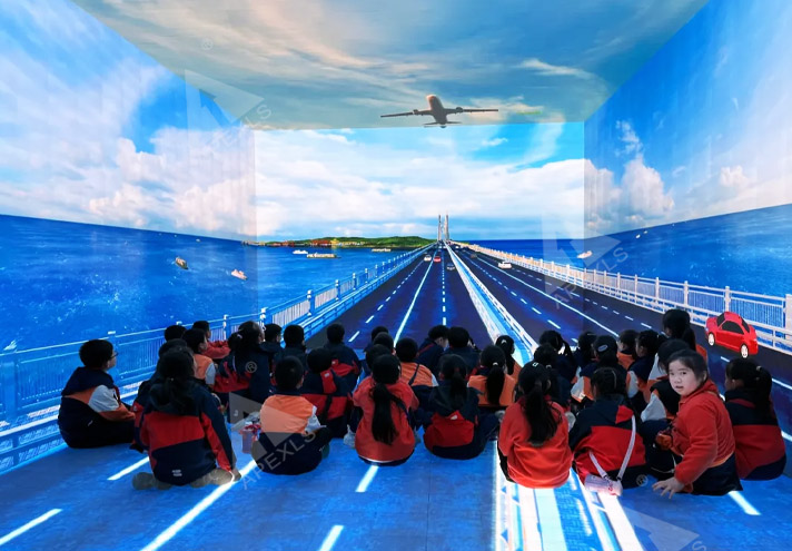 Cave immersive five-sided LED display screen