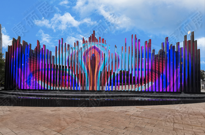 Outdoor creative LED strip display screen