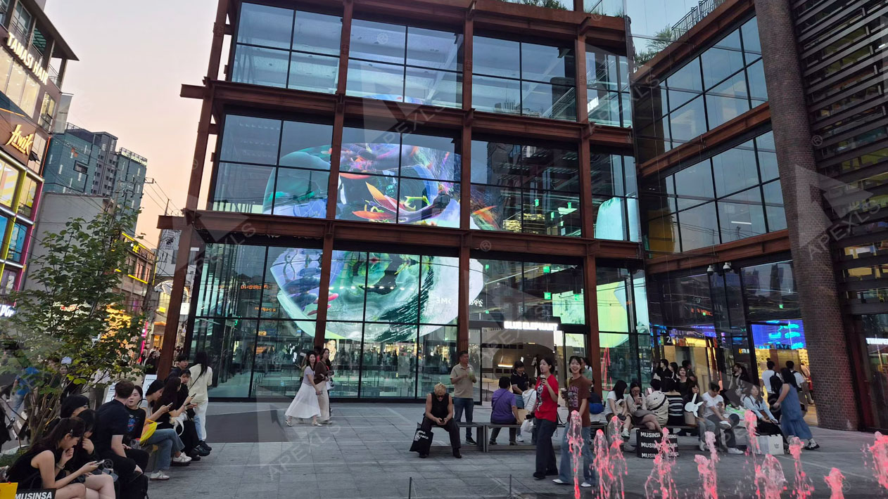 An indoor LED spherical screen with a diameter of 11 meters in Seoul, South Korea