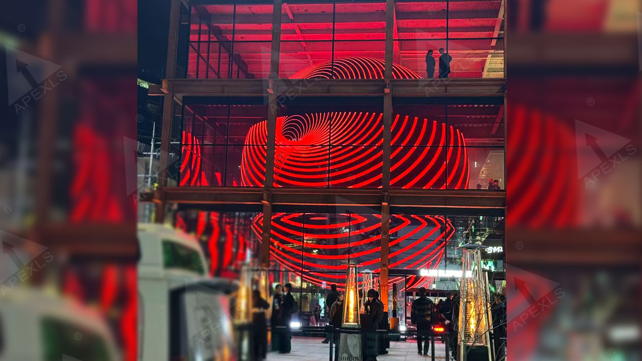 An indoor LED spherical screen with a diameter of 11 meters in Seoul, South Korea