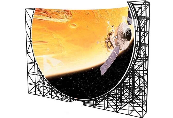 3D rendering of an LED dome display