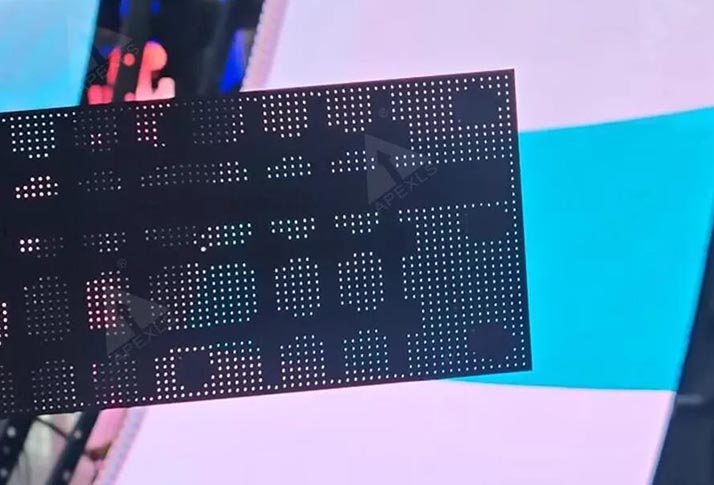 Close-up of Apexls micro-perforated acoustic LED module