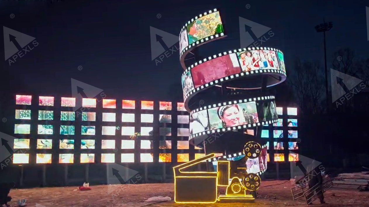 LED creative display screen of Changchun World Sculpture Park