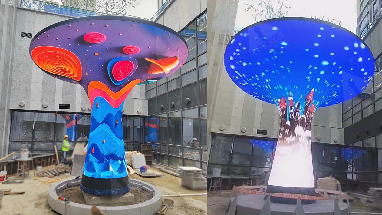 P4 outdoor LED Trumpet display