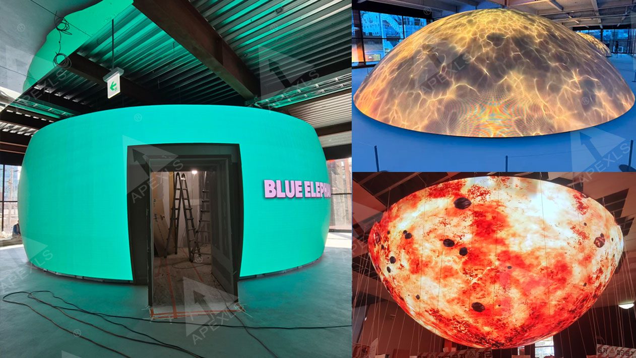 An indoor LED spherical screen with a diameter of 11 meters in Seoul, South Korea
